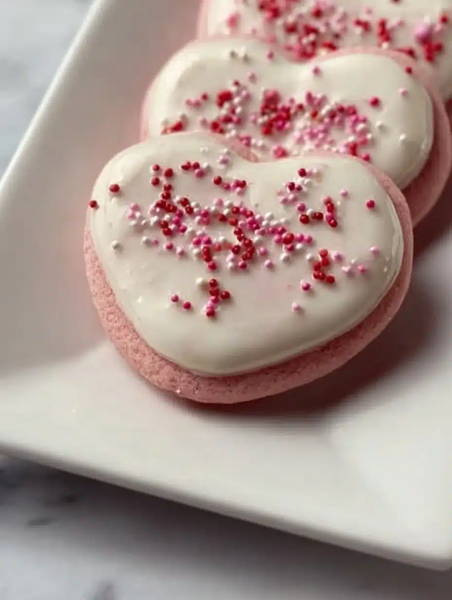 Delicious pink velvet cookies for Valentine's Day celebration