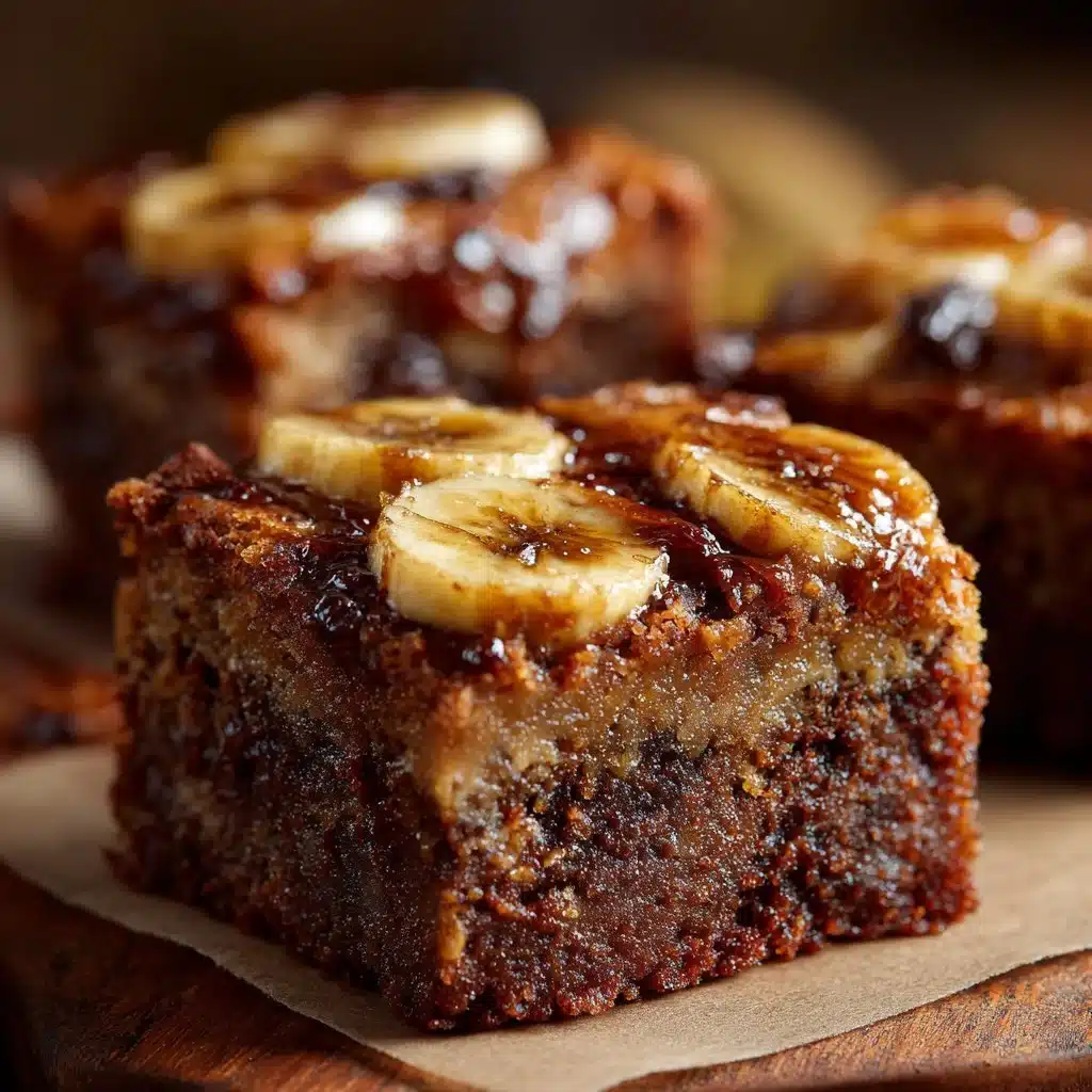 Delicious banana bread brownies with chocolate chunks