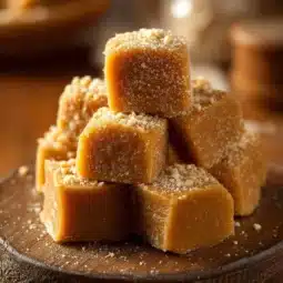 Brazilian Pacoca Candy made from ground peanuts and sugar