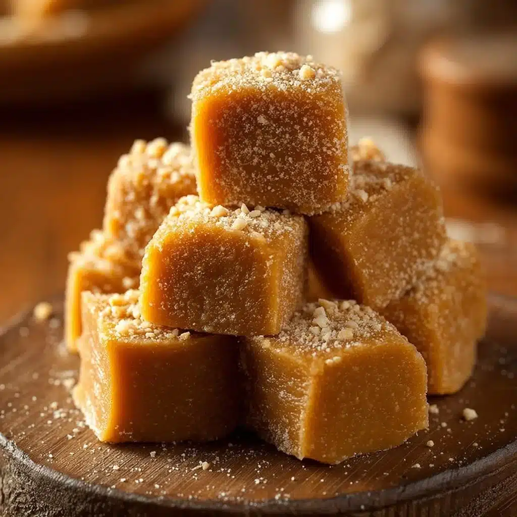 Brazilian Pacoca Candy made from ground peanuts and sugar