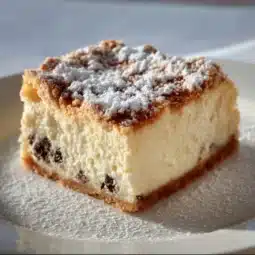Delicious Cannoli Cheesecake Bars with a creamy filling and crispy crust