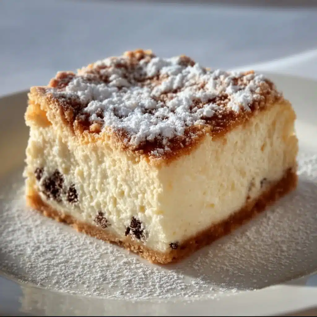 Delicious Cannoli Cheesecake Bars with a creamy filling and crispy crust