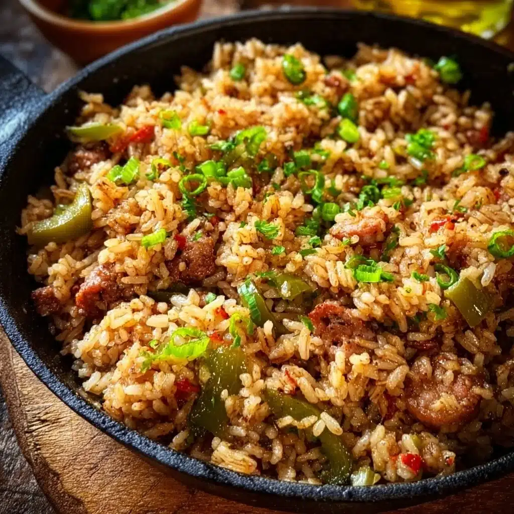 Delicious copycat Popeye's Cajun Rice prepared with authentic Cajun spices.