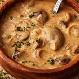 Delicious Turkish Chicken with Creamy White Sauce served on a plate.