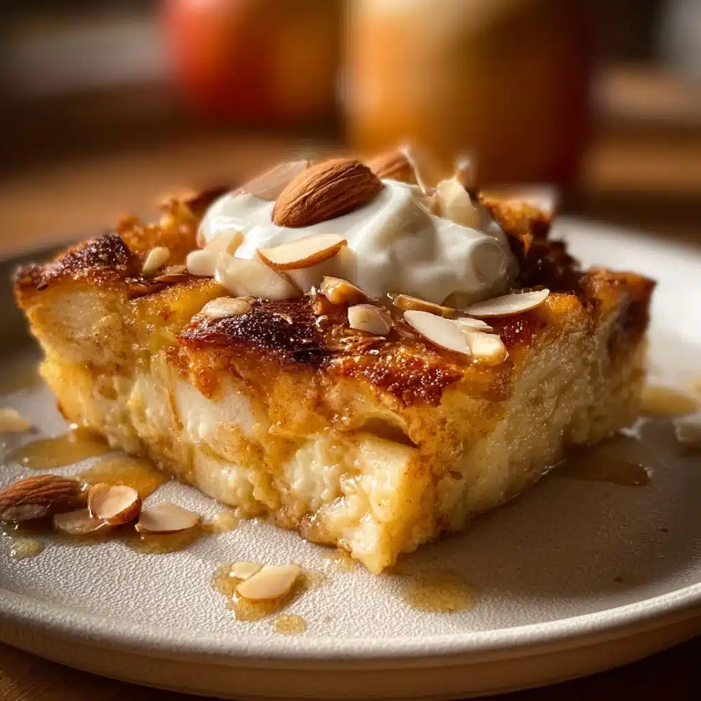 High-Protein Apple Cinnamon Cottage Cheese Bake with apples and cinnamon topping