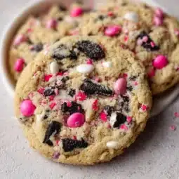 Oreo M&M's Cookies featuring Oreo pieces and M&M's in a fresh cookie
