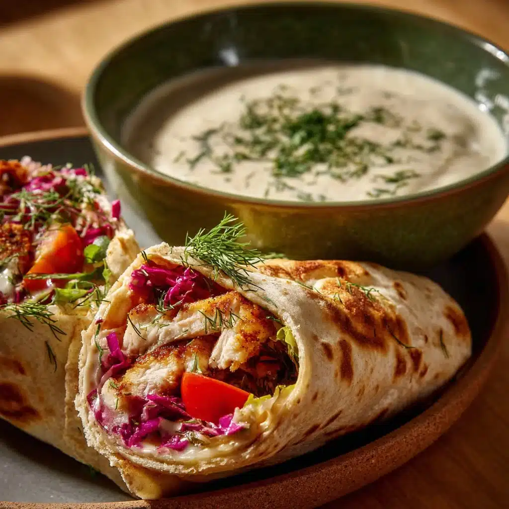 Delicious homemade shawarma white sauce in a bowl