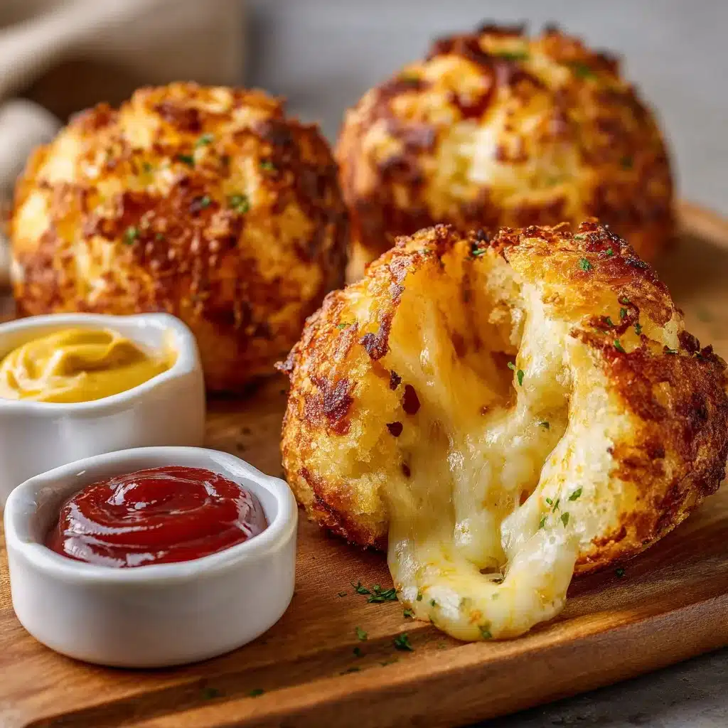 Homemade cheesy breakfast bombs served on a plate