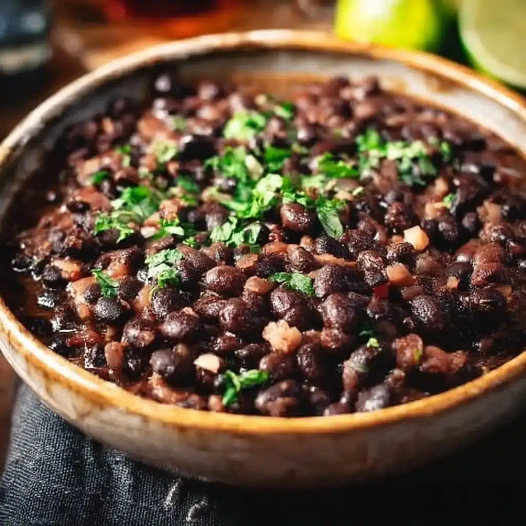 Delicious and nutritious Chipotle black beans served in a bowl
