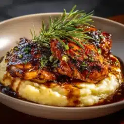 Delicious Chipotle Honey Chicken Thighs marinated and cooked to perfection