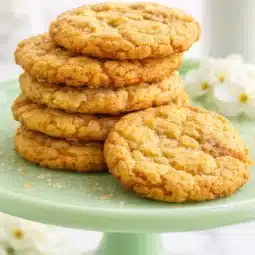 Delicious crinkly crackly Butter Toffee Sugar Cookies with toffee and sugar coating.
