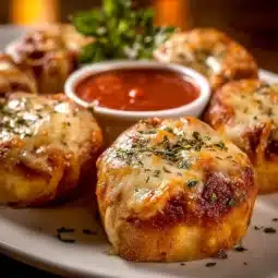 Delicious crispy air fryer pizza rolls ready to eat