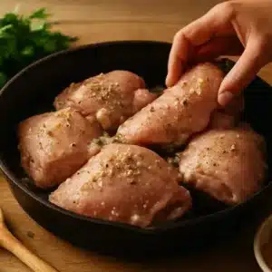 Easy Lebanese chicken dish served with herbs and spices
