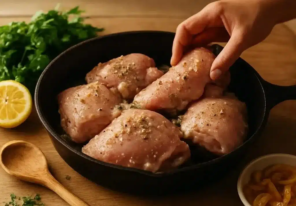 Easy Lebanese chicken dish served with herbs and spices