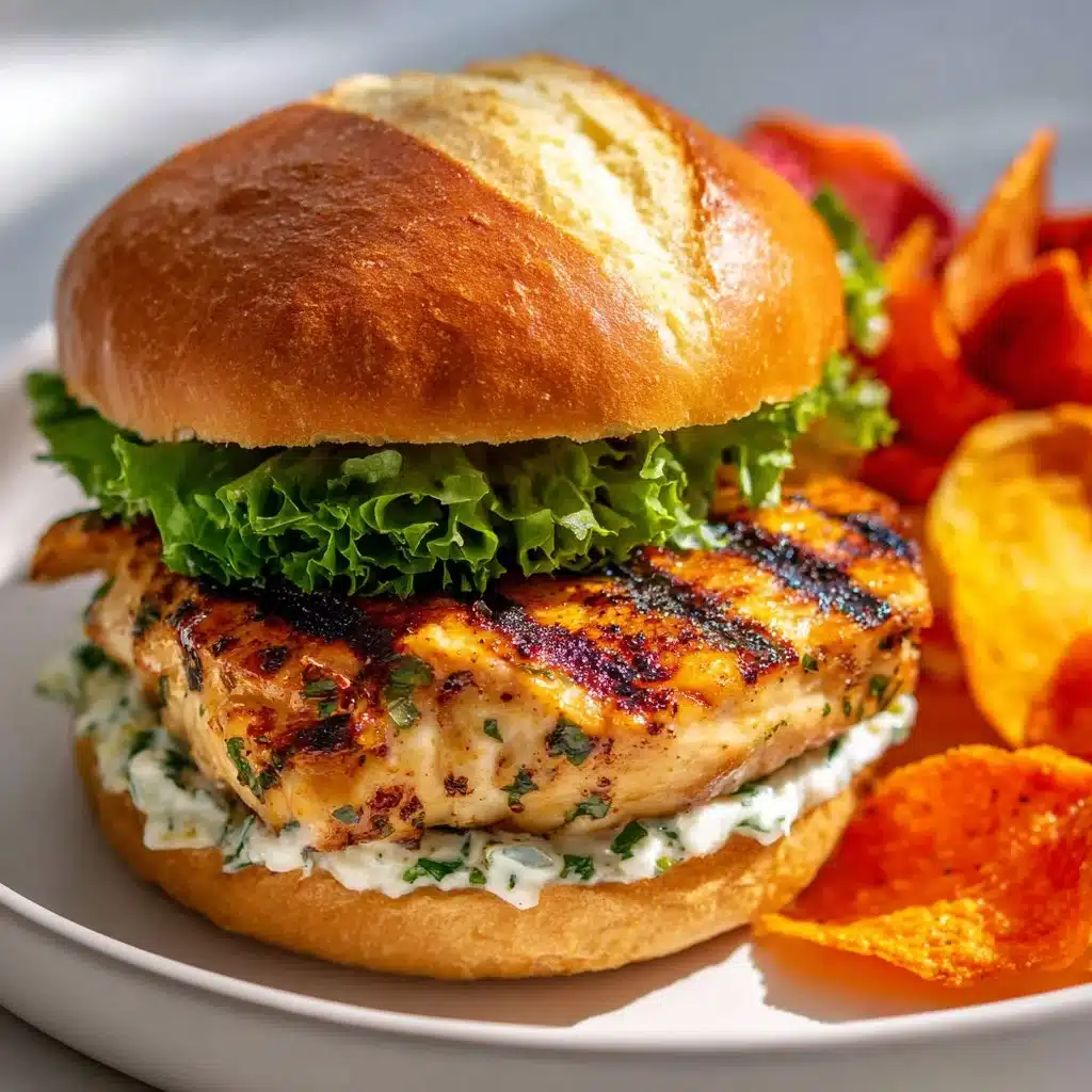 Greek-inspired chicken burgers garnished with feta and herbs