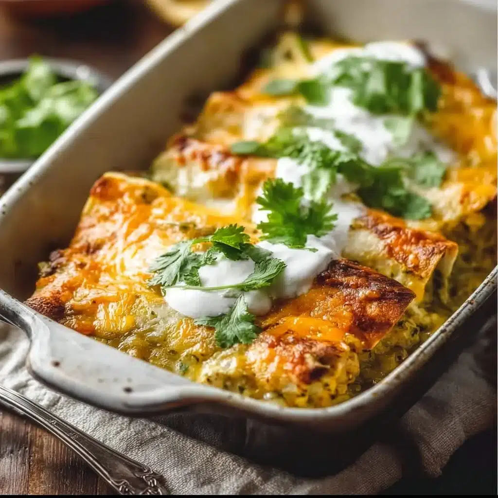 Healthy Green Chicken Enchiladas