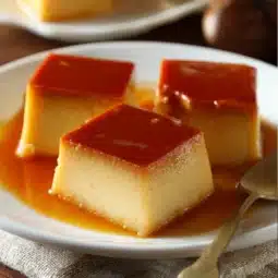 Delicious Mexican Flan dessert with caramel topping and smooth custard texture.
