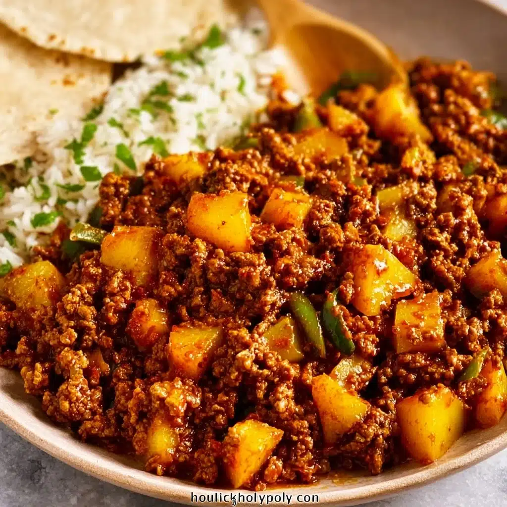 A colorful serving of Mexican Hash topped with cilantro and avocado.