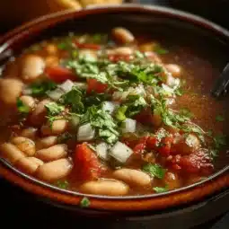 Bowl of cooked Mexican Pinto Beans ready for a delicious meal