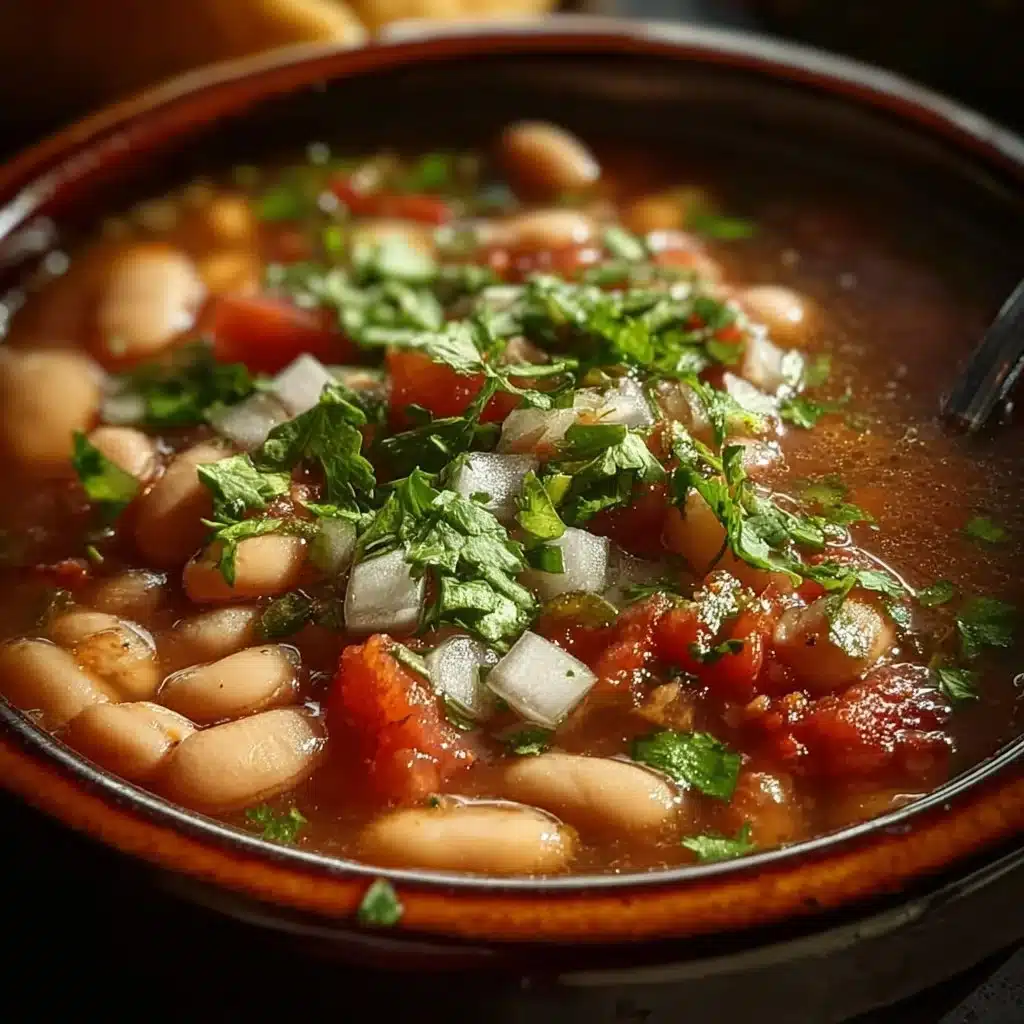 Bowl of cooked Mexican Pinto Beans ready for a delicious meal