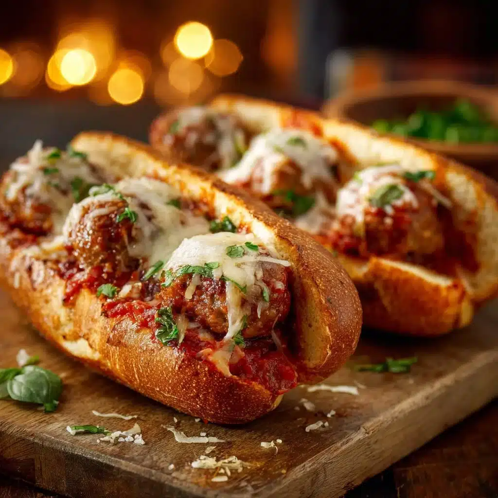 Mini Italian meatball subs on a plate, delicious and flavorful appetizer.