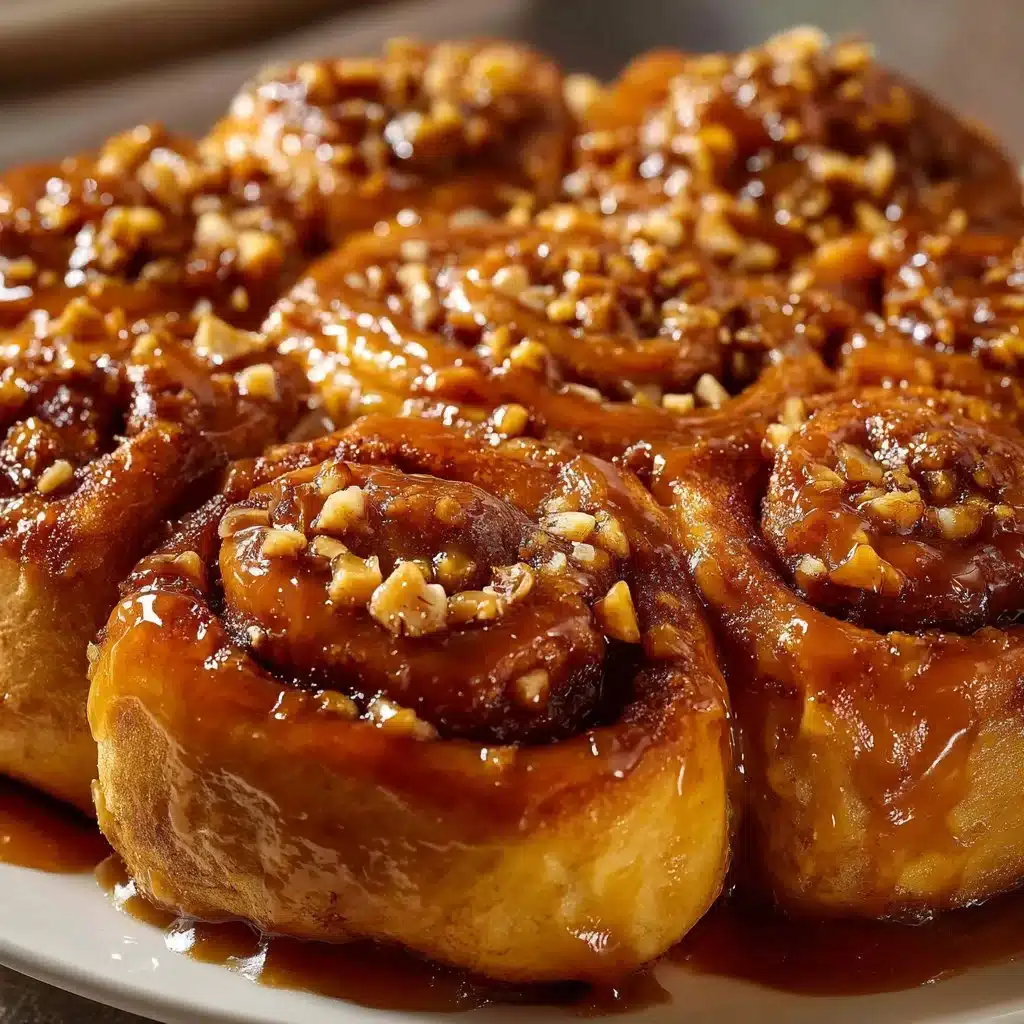 Delicious old-fashioned caramel rolls drizzled with sweet caramel sauce.