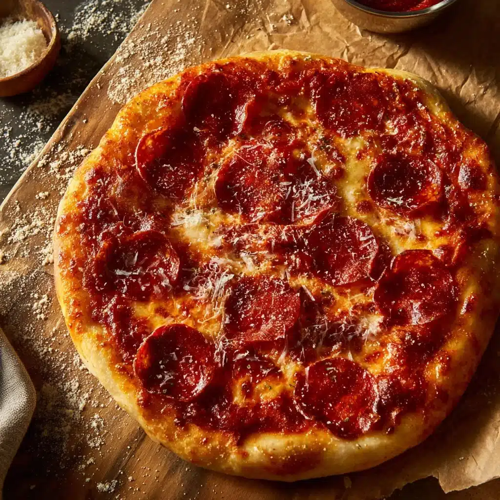 A delicious slice of sourdough pizza made with sourdough discard.