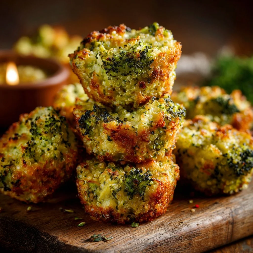 Cheesy Broccoli Quinoa Bites
