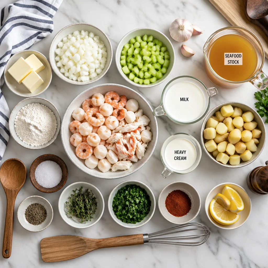 Deliciously Creamy Seafood Chowder - A Cozy Kitchen Treat