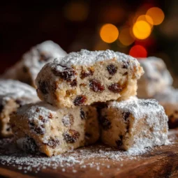 Delicious German Stollen Bites, soft holiday treats perfect for festive occasions.