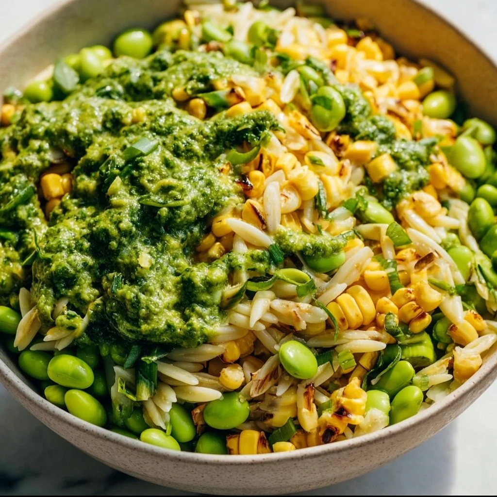 Grilled Corn Orzo Salad