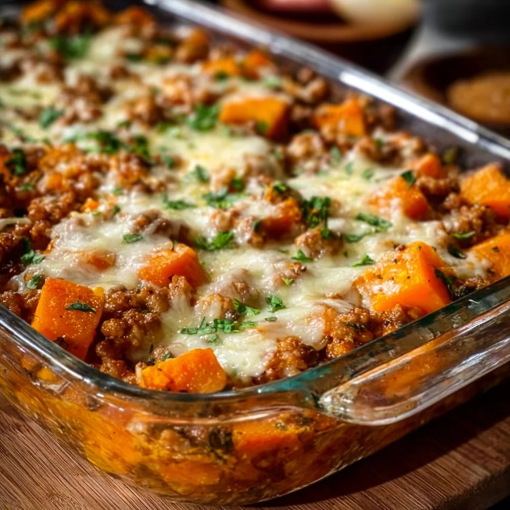 Ground Turkey Sweet Potato Bake Recipe