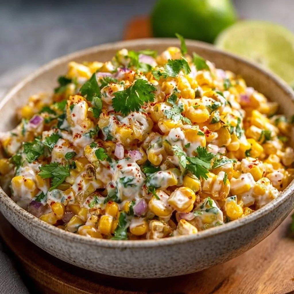 Healthy Street Corn Salad with Greek Yogurt