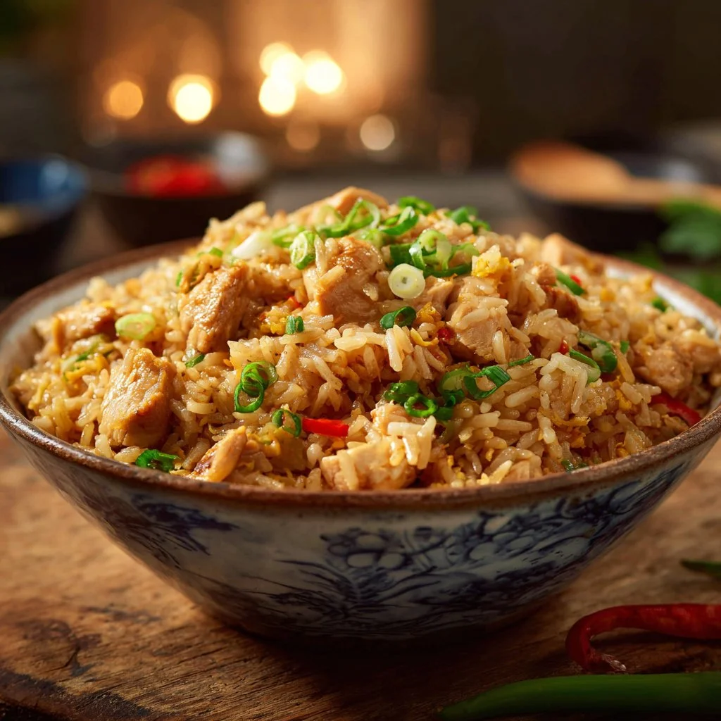 High Protein Asian Chicken Fried Rice