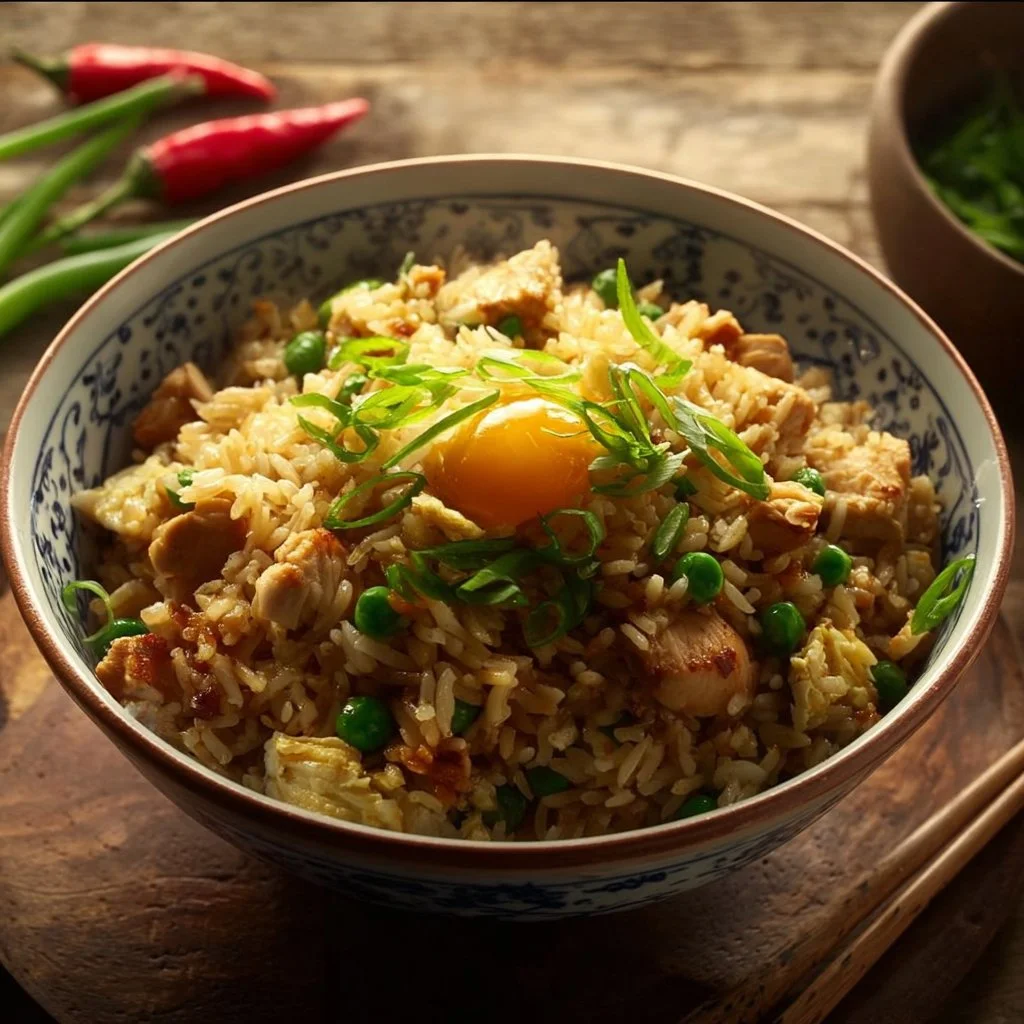 High Protein Asian Chicken Fried Rice