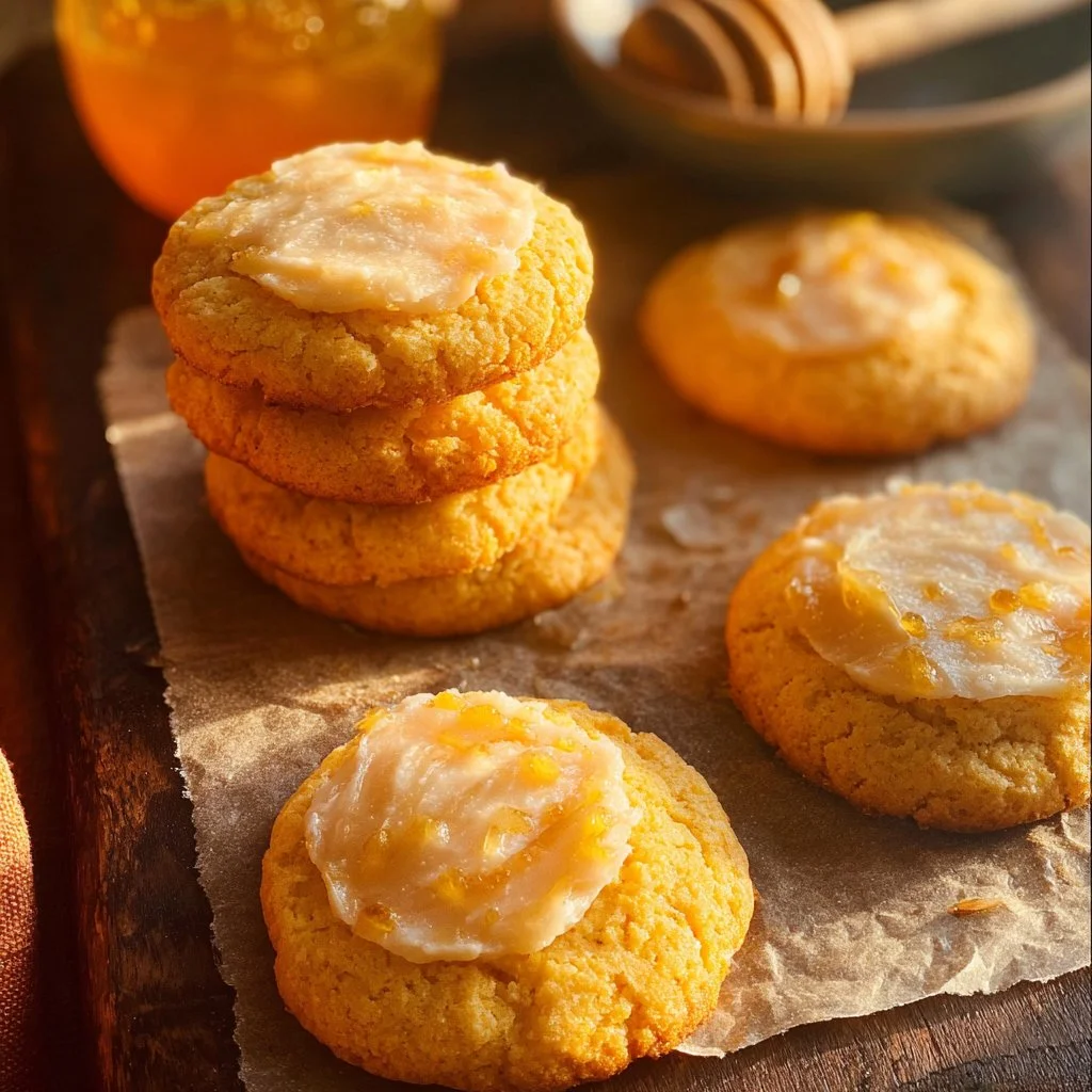 Honey Buttercream Cornbread Cookies