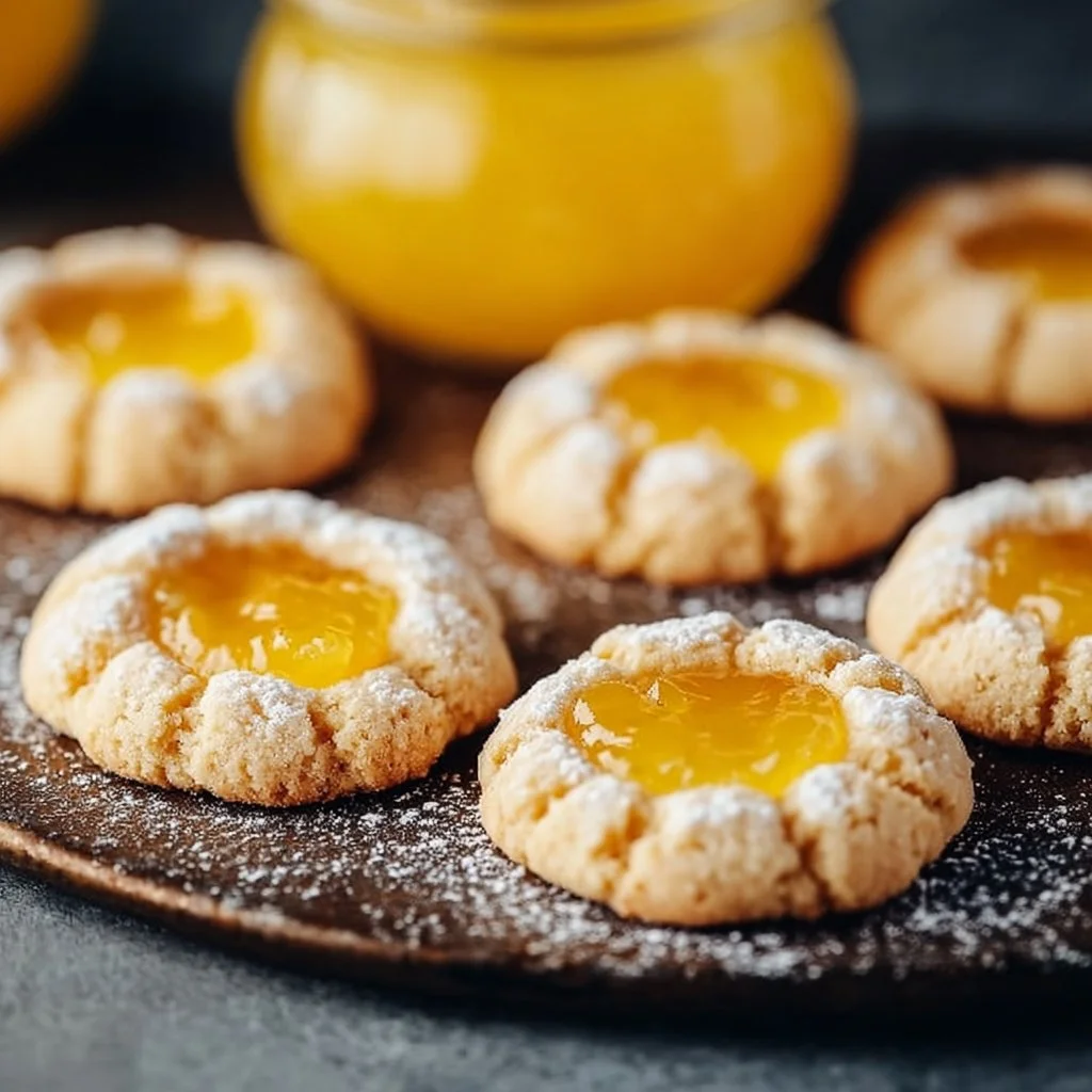 Lemon Curd Thumbprint Cookies