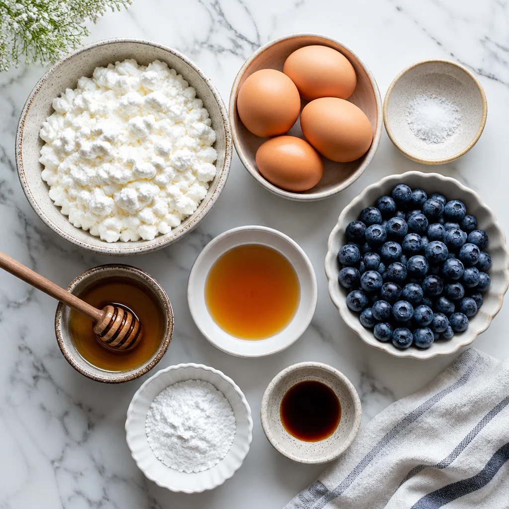 Fluffy Cottage Cheese Blueberry Cloud Bread
