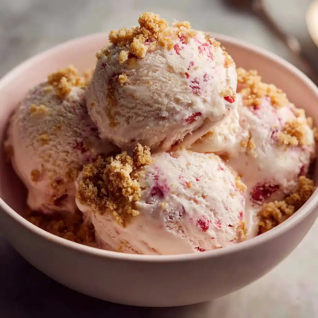 Rhubarb Crumble Ice Cream