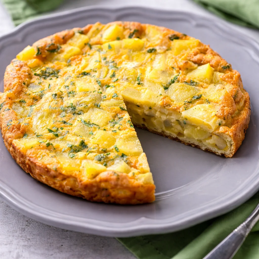 Italian Potato Frittata with fresh ingredients, perfect for a quick meal.