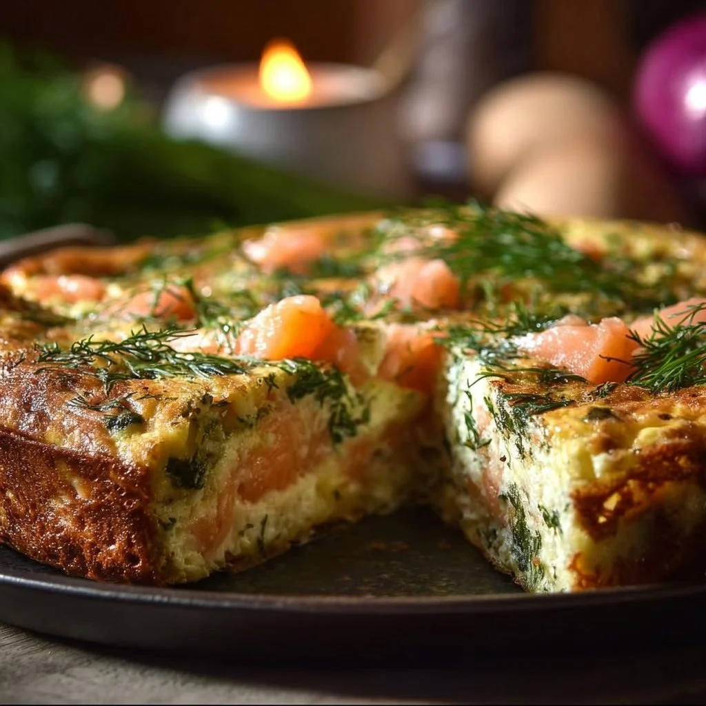Smoked Salmon and Dill Frittata