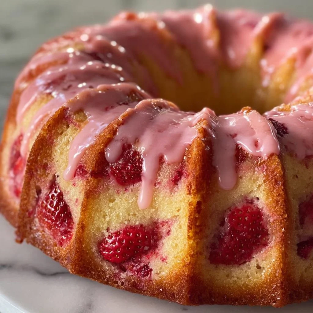 Strawberry Cream Cheese Pound Cake