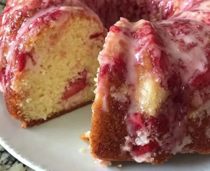 Strawberry Cream Cheese Pound Cake