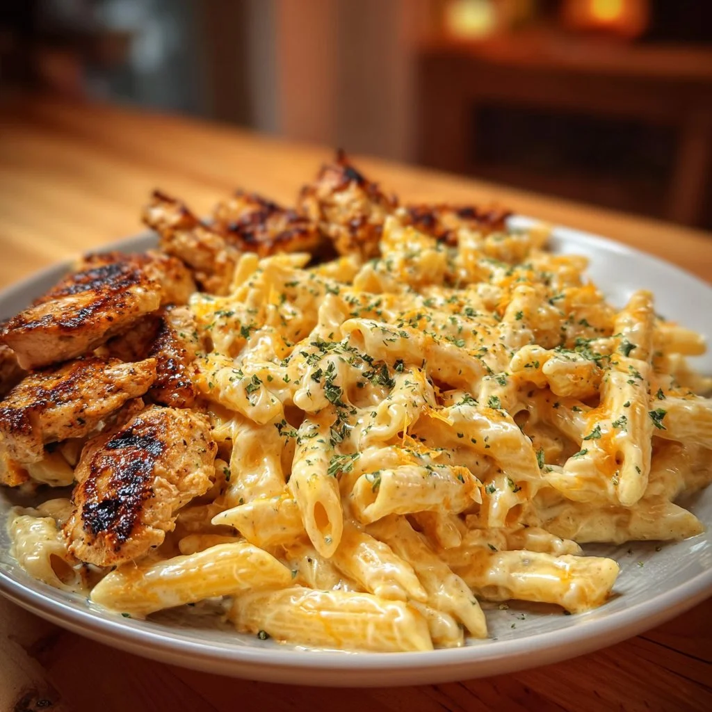 Ultimate Cheesy Chicken Pasta Plate
