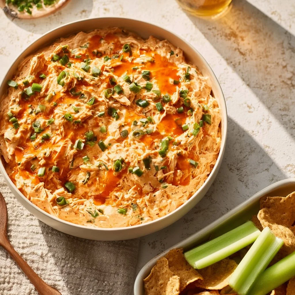 Delicious Buffalo Chicken Salad with vibrant ingredients and spicy sauce