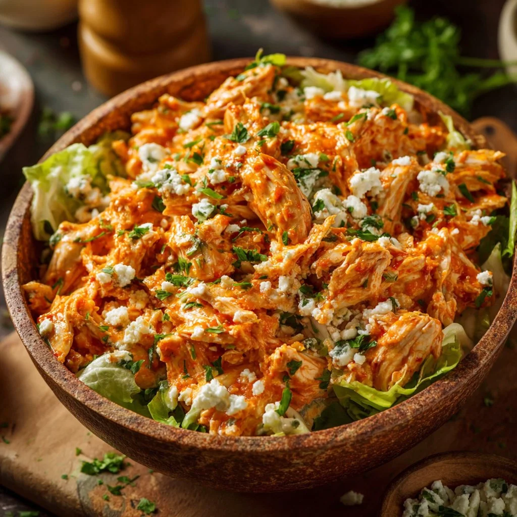 Buffalo Chicken Salad with Cottage Cheese