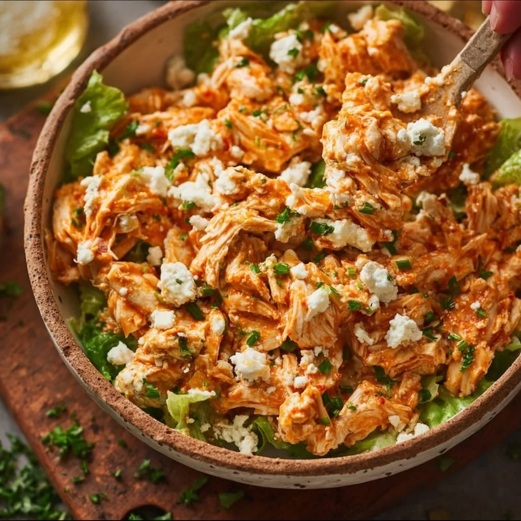 Buffalo Chicken Salad with Cottage Cheese