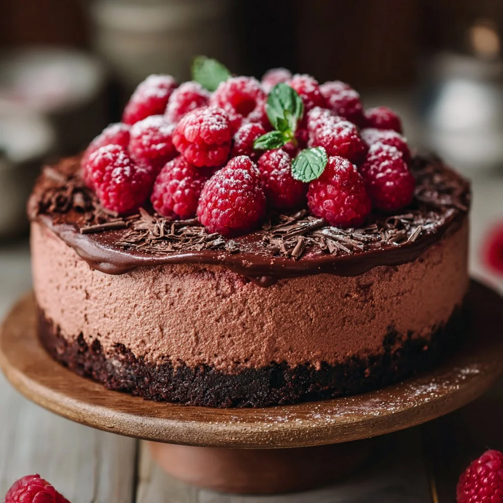 Chocolate Raspberry Mousse Cake