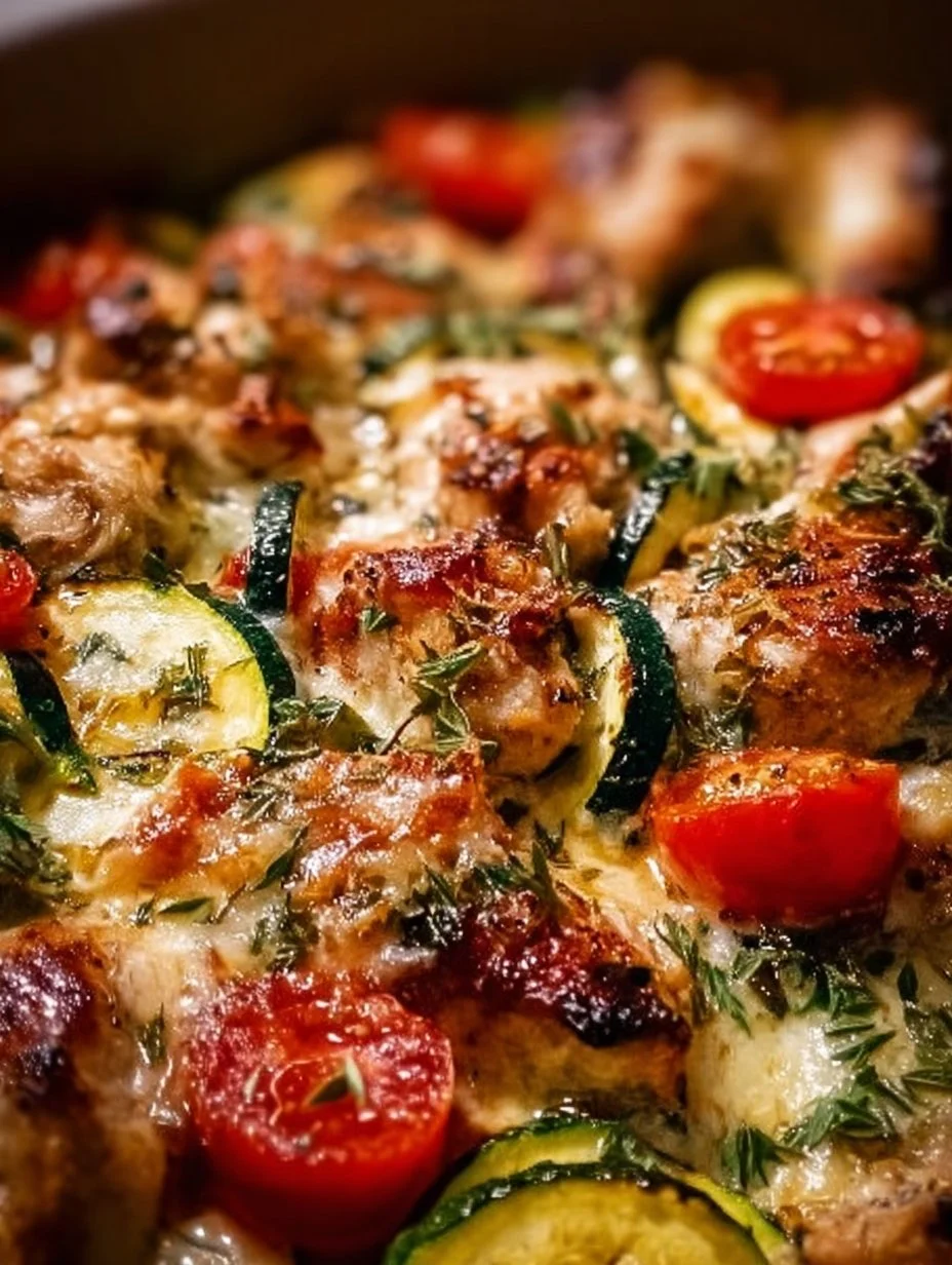 The Comforting Mediterranean Chicken Zucchini Bake You'll Want Every Week!