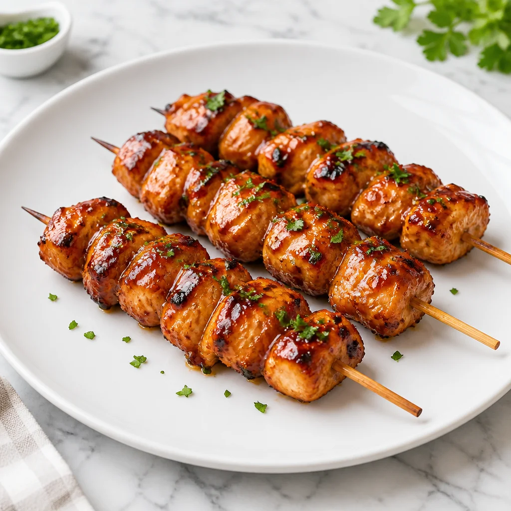 Quick Air Fryer BBQ Chicken Skewers - Flavor Packed in Minutes!